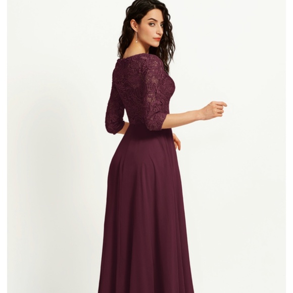 JJ’s House Cabernet Bridesmaid Dress - Picture 2 of 4